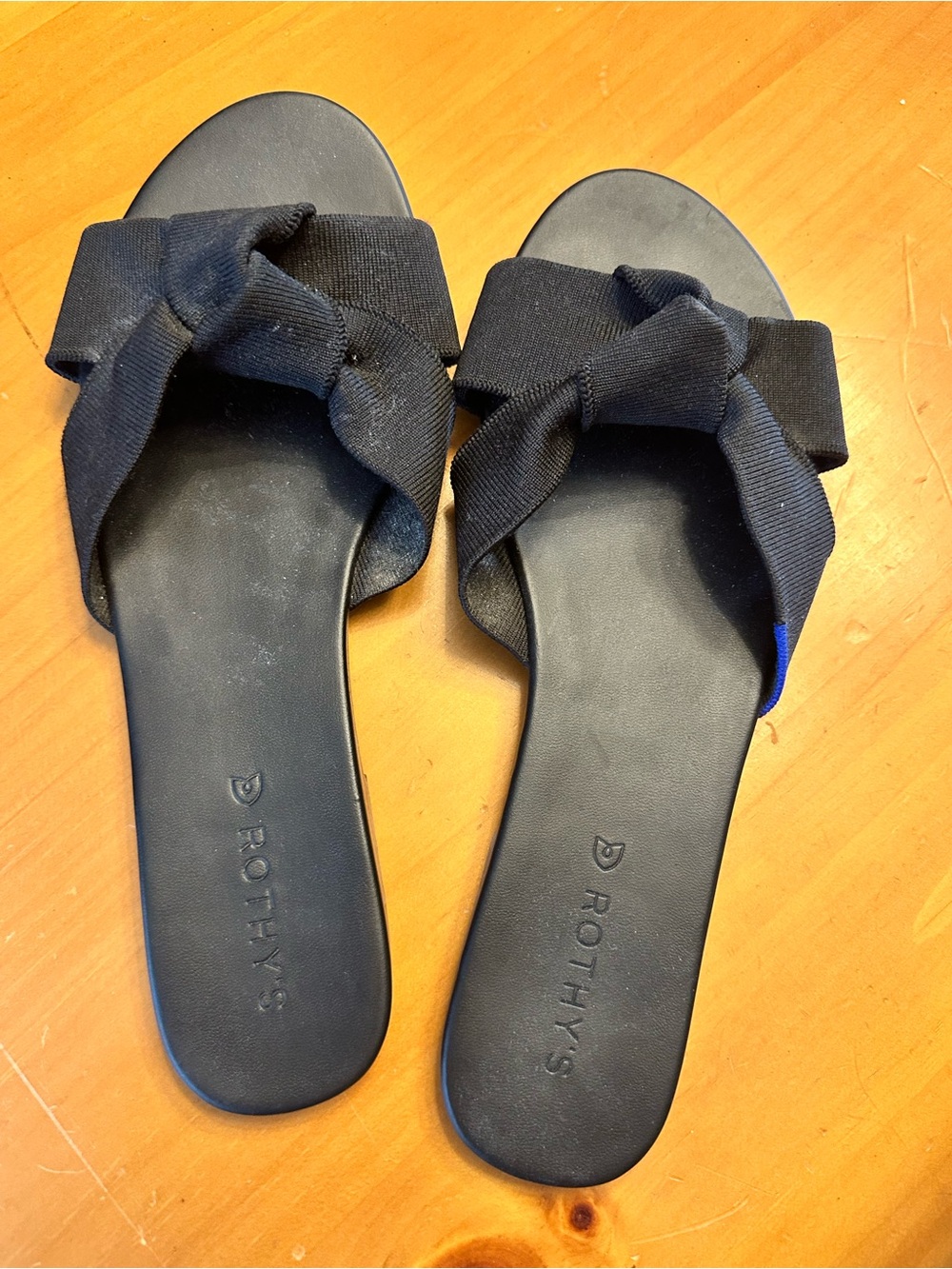Rothy's Black Knotted Slide Sandals - Women's